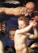 BRONZINO, Agnolo Venus, Cupide and the Time (detail) fdg oil